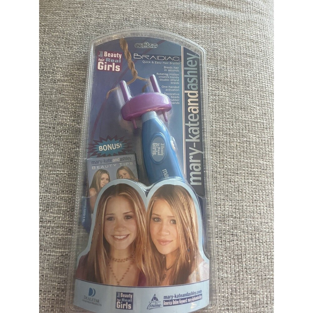 RARE Vintage Y2K Mary Kate and Ashley Braidiac NEW Dual Wand Hair Braider